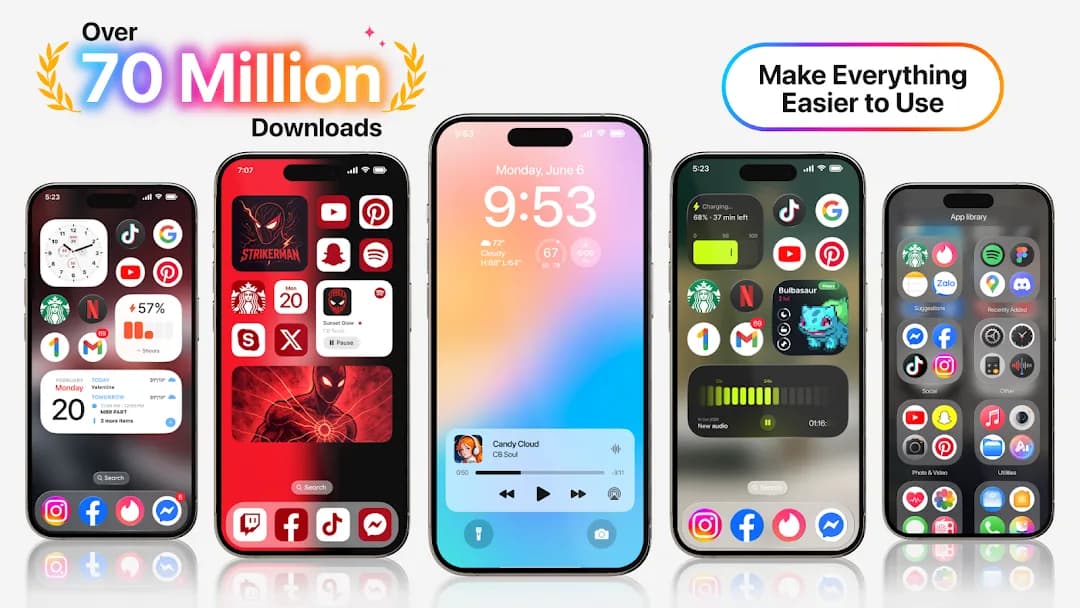 Launcher iOS 17 Pro مهكر — لقطة شاشة 1