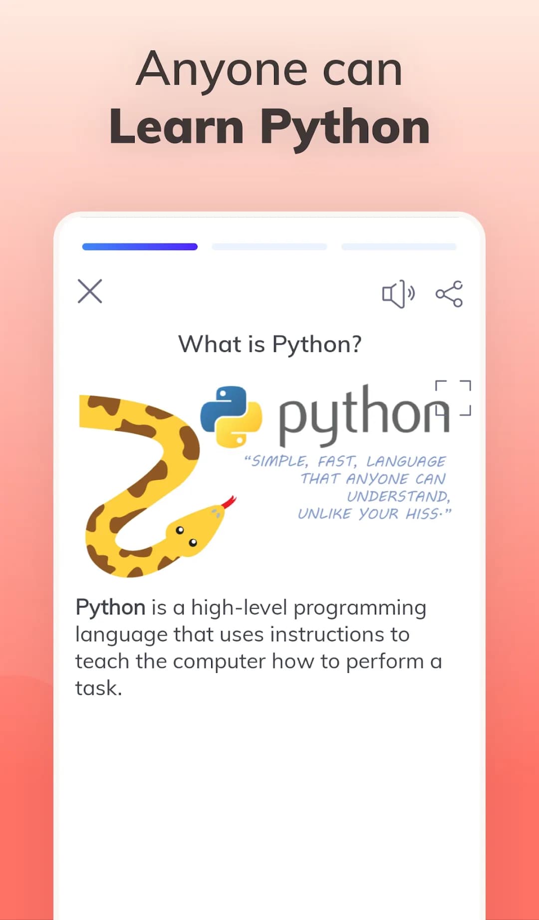 Learn Python مهكر — لقطة شاشة 1