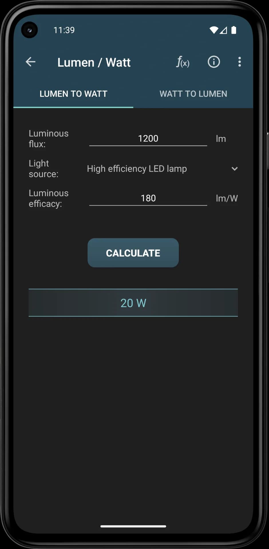 Lighting Calculations مهكر — لقطة شاشة 4