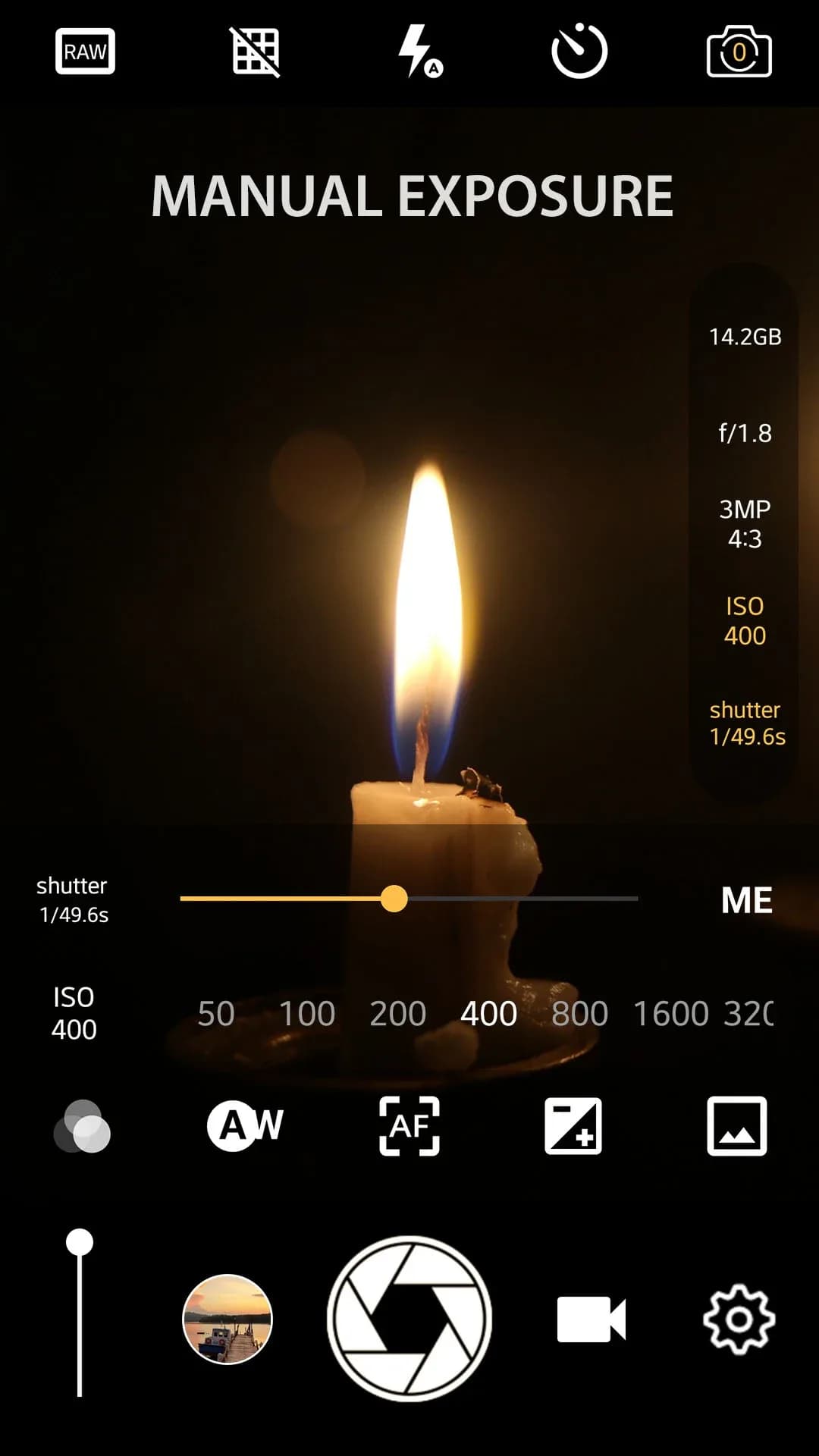 Manual Camera Pro مهكر — لقطة شاشة 1