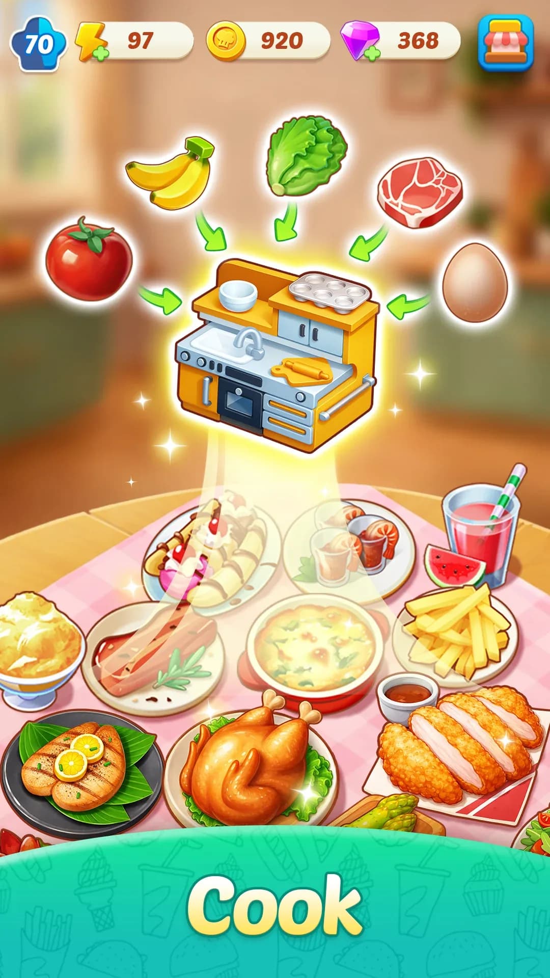 Merge Cooking مهكرة — لقطة شاشة 3