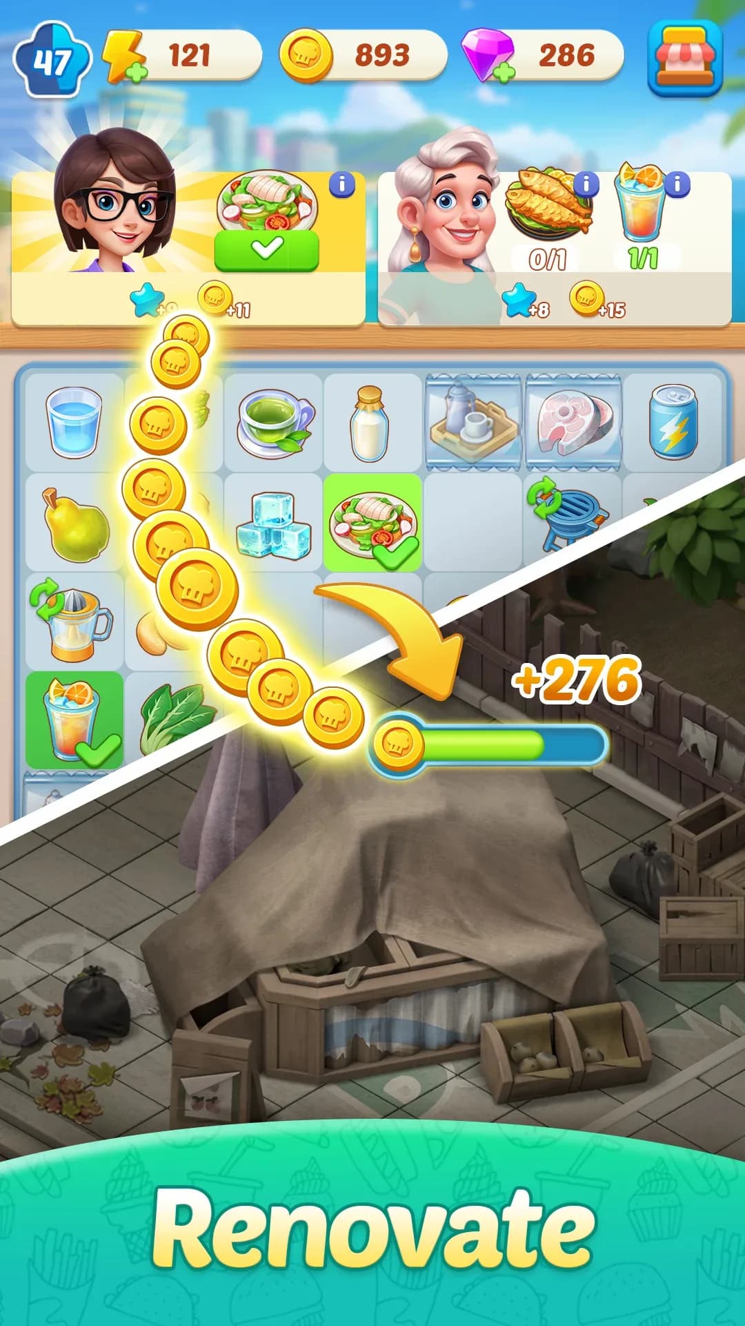 Merge Cooking مهكرة — لقطة شاشة 4
