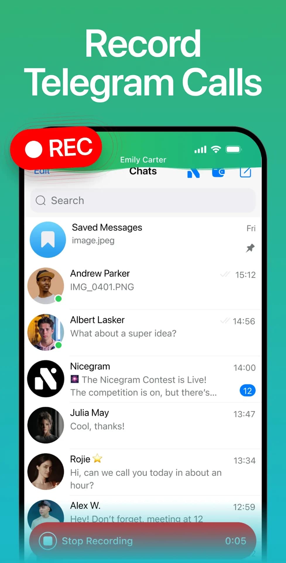 Nicegram مهكر — لقطة شاشة 3