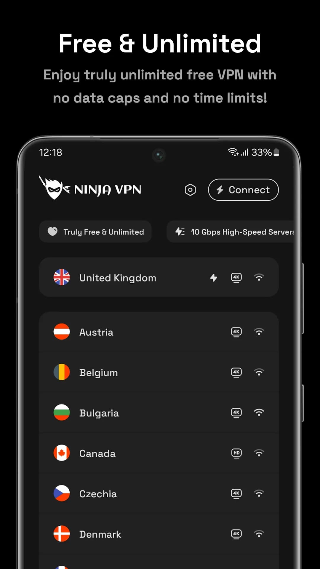 Ninja Vpn مهكر — لقطة شاشة 1