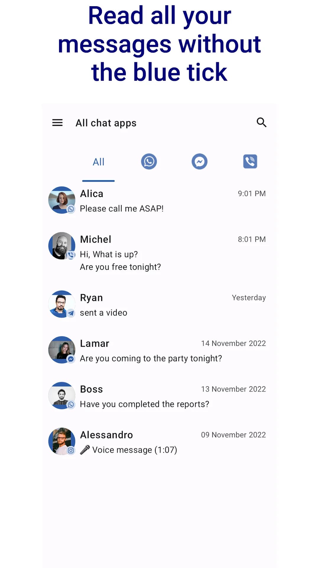 NoBlueTick مهكر — لقطة شاشة 1