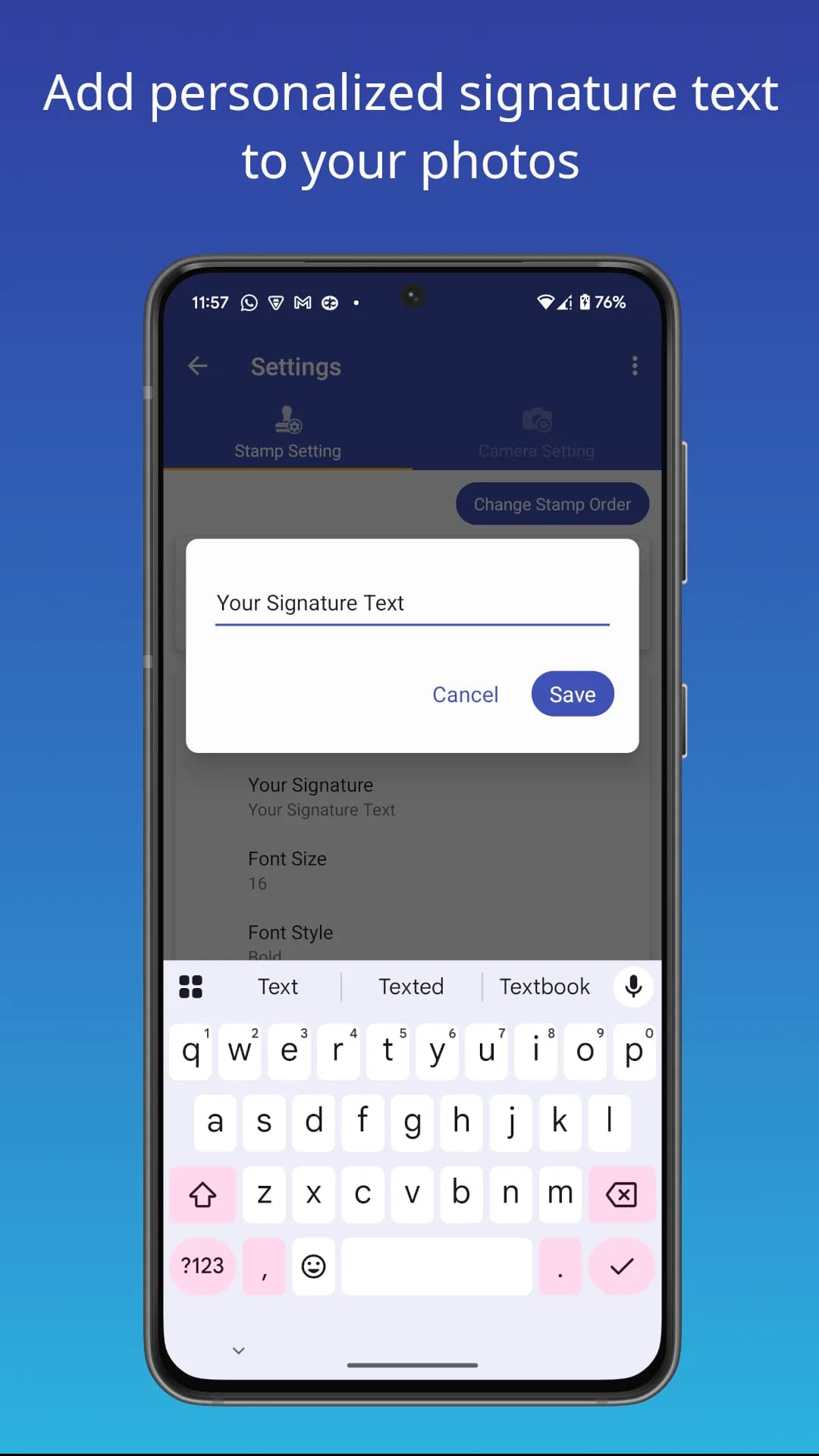 PhotoStamp Camera مهكر — لقطة شاشة 5