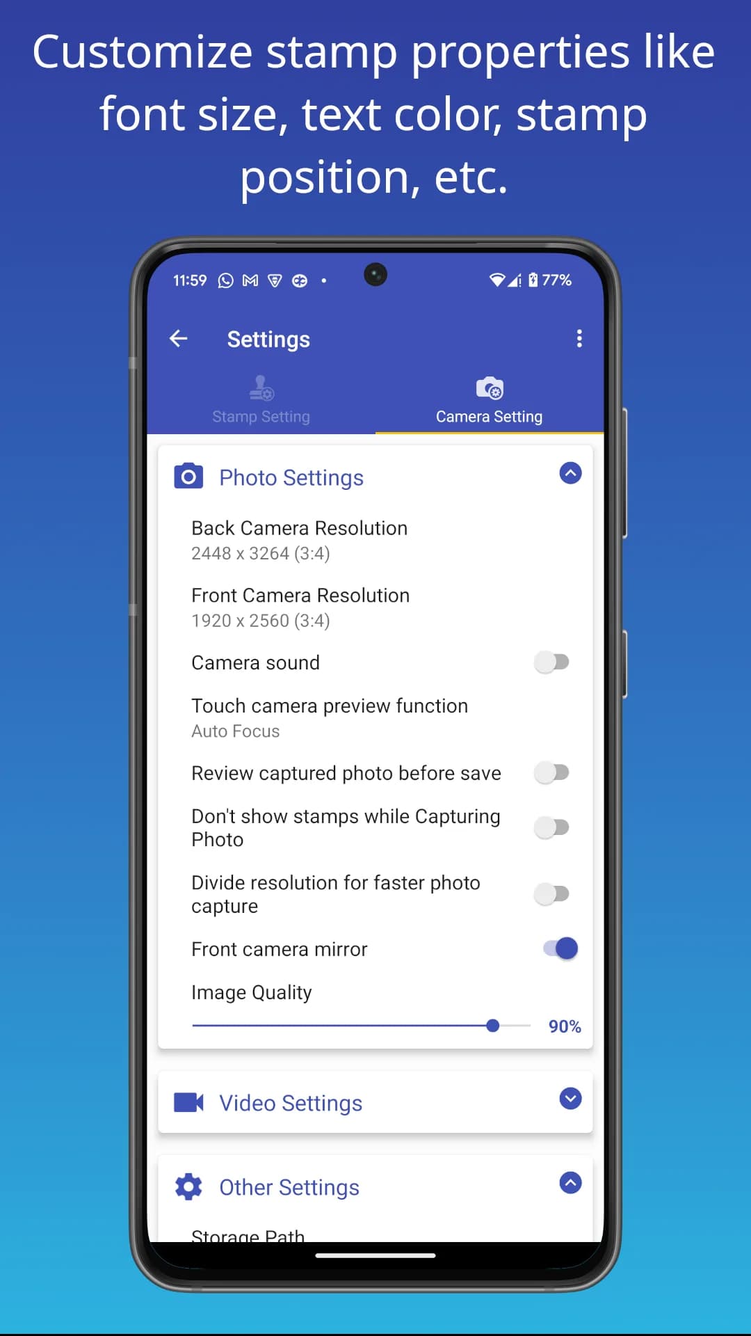 PhotoStamp Camera مهكر — لقطة شاشة 8