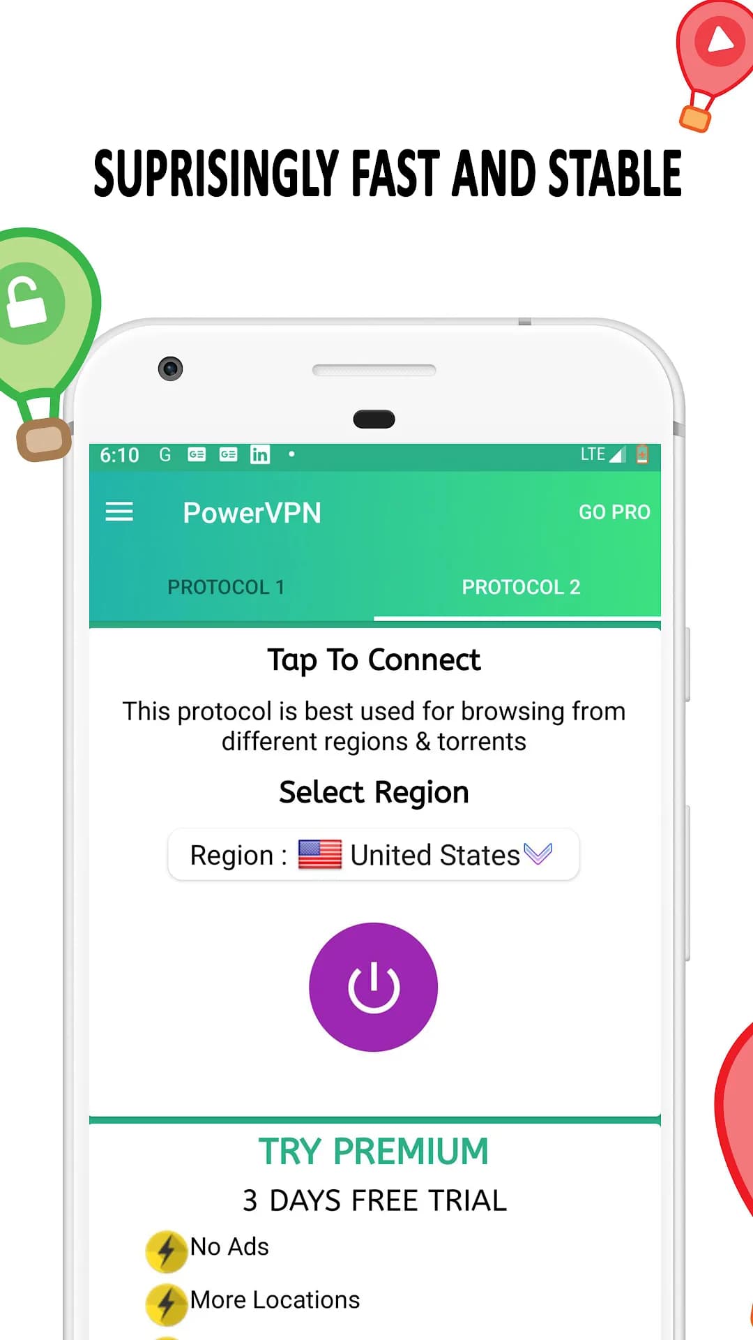 Power VPN مهكر — لقطة شاشة 1