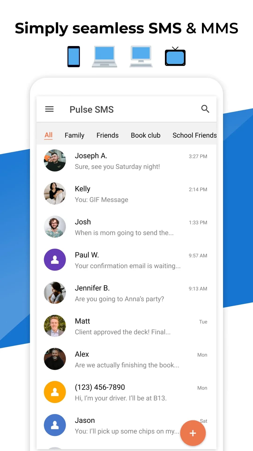 Pulse SMS مهكر — لقطة شاشة 1