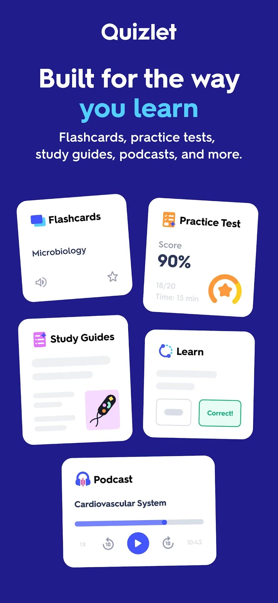 Quizlet Premium مهكر — لقطة شاشة 1