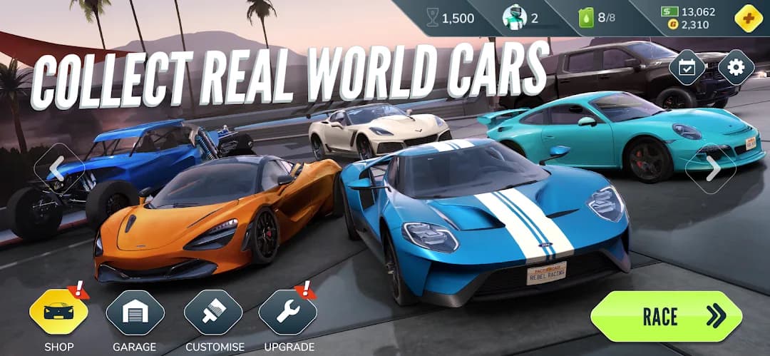 Rebel Racing مهكرة — لقطة شاشة 3