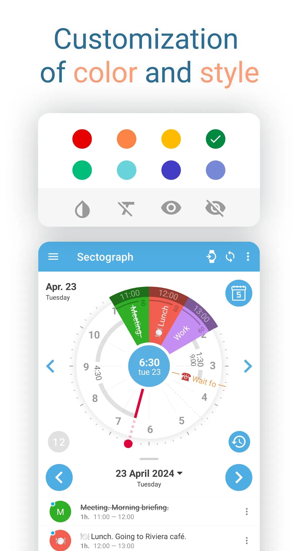 Sectograph Pro مهكر — لقطة شاشة 3