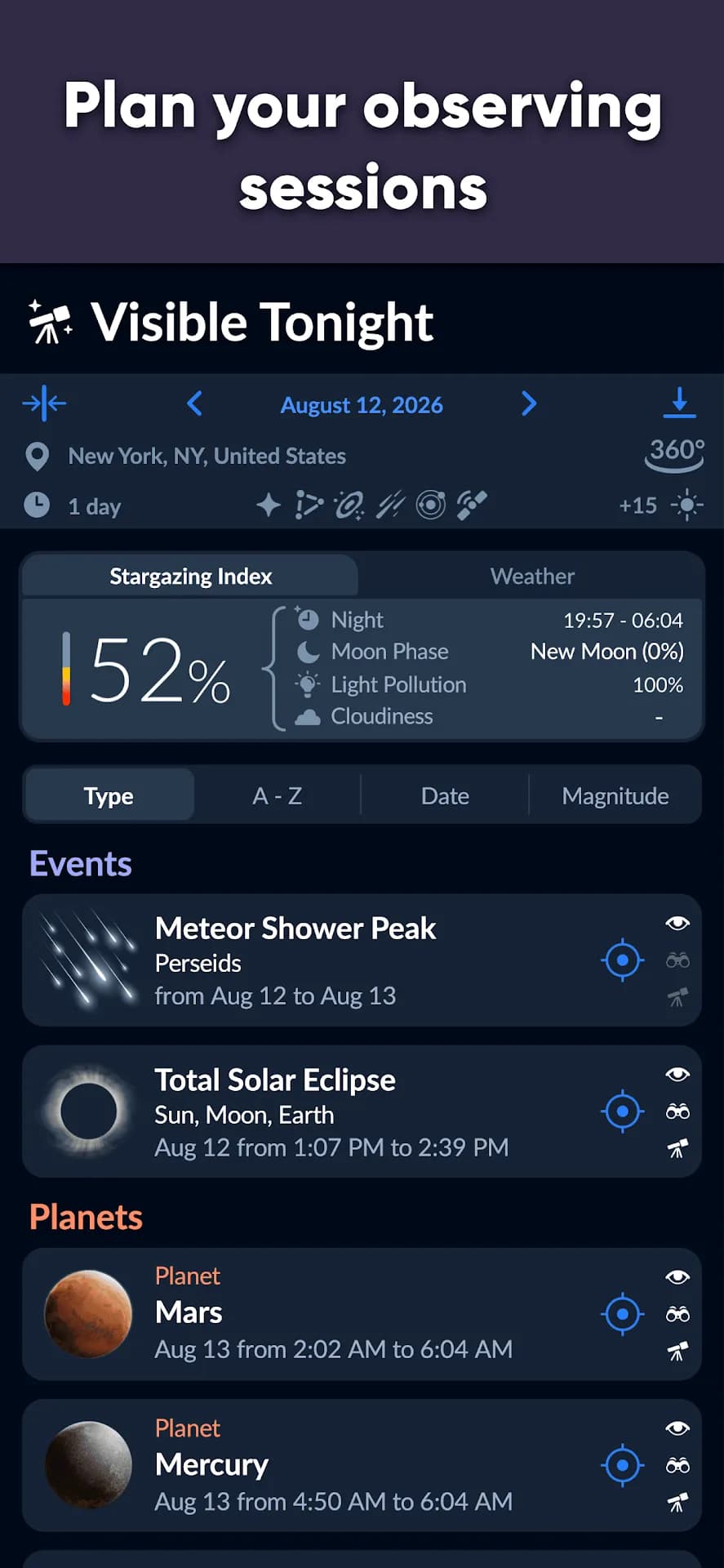 Sky Tonight مهكر — لقطة شاشة 8