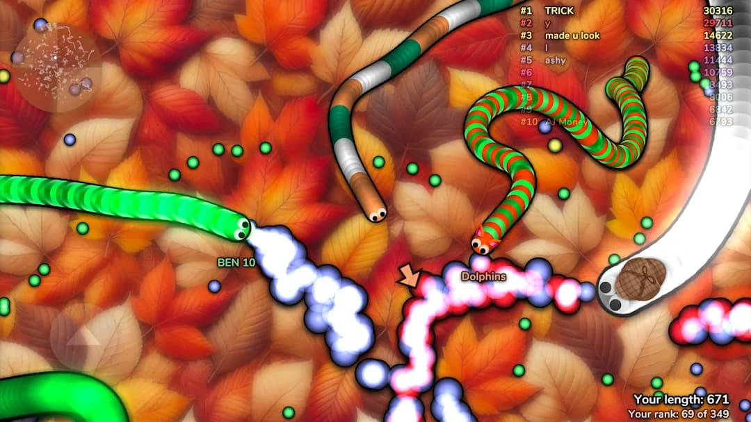 Slither.io مهكرة — لقطة شاشة 2