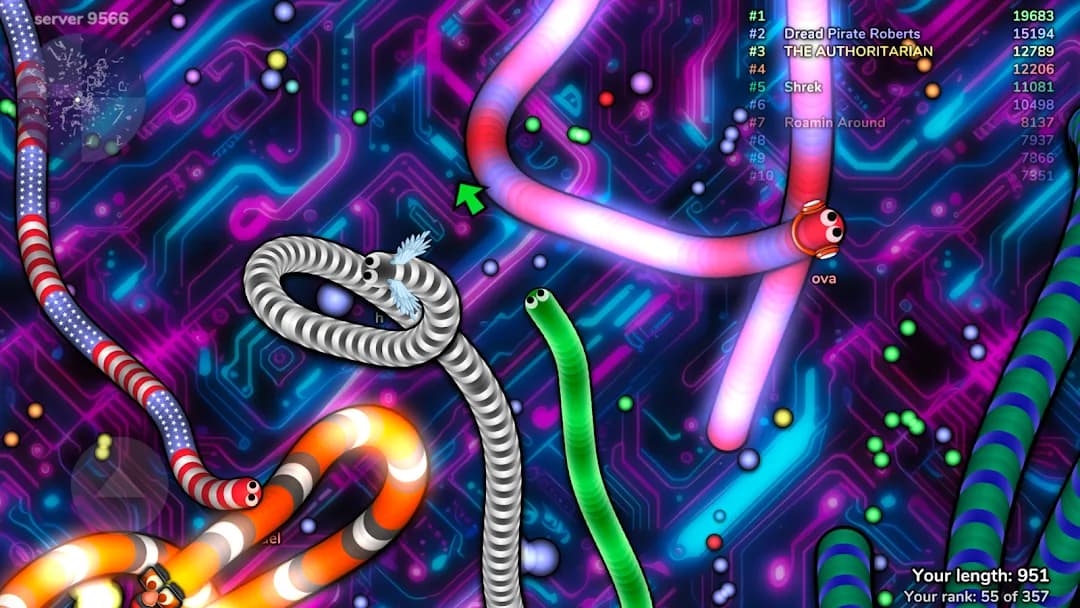 Slither.io مهكرة — لقطة شاشة 3