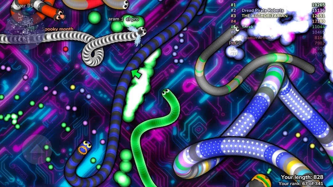 Slither.io مهكرة — لقطة شاشة 8