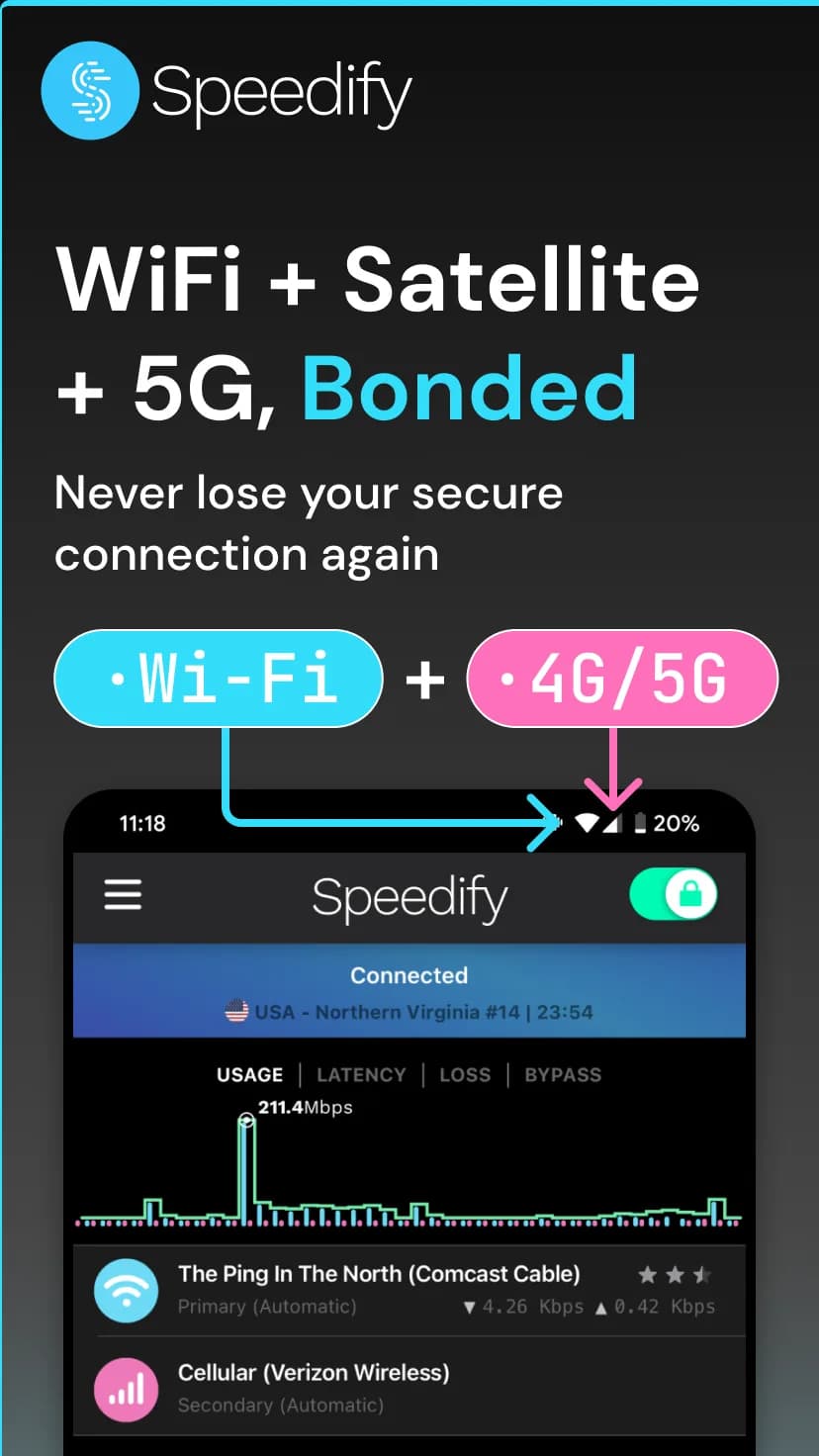 Speedify مهكر — لقطة شاشة 1
