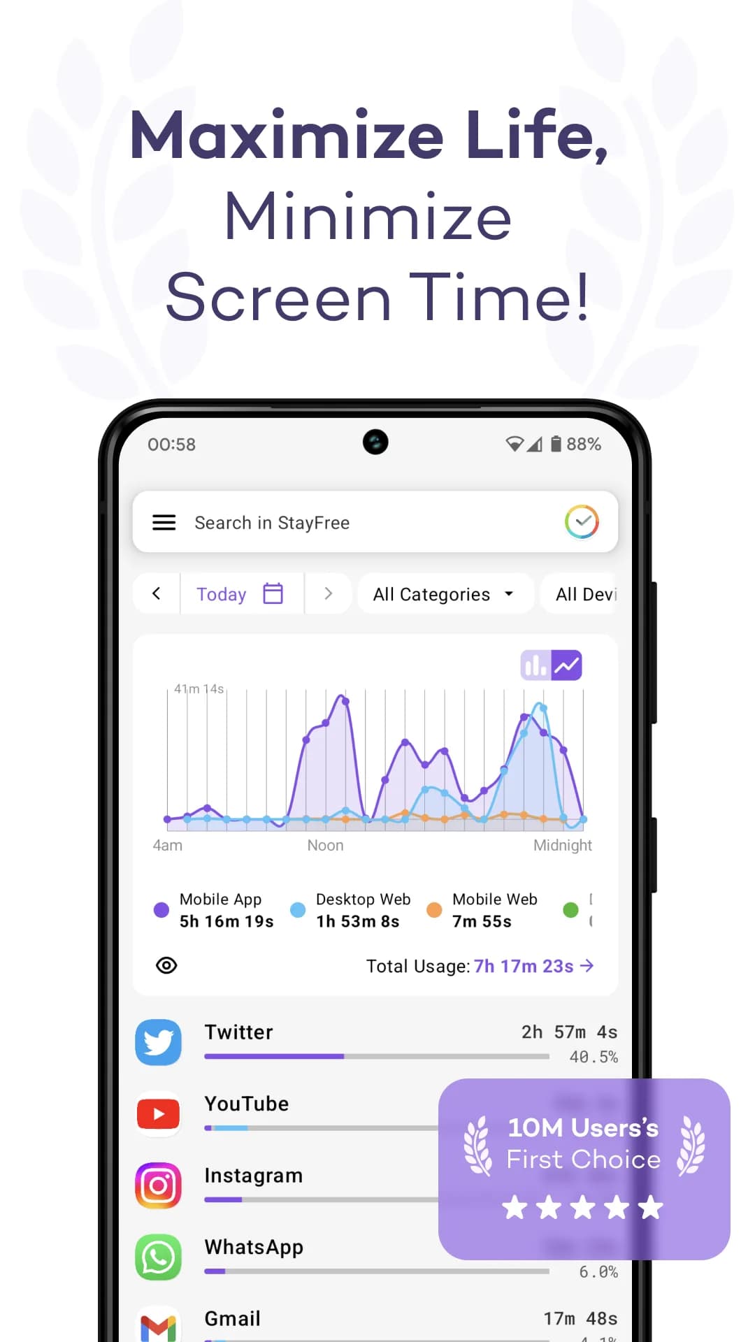 Stayfree Pro مهكر — لقطة شاشة 1
