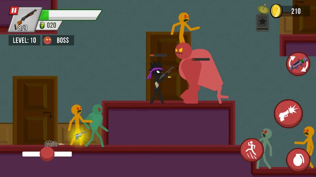 Stickman vs Zombies مهكرة — لقطة شاشة 3
