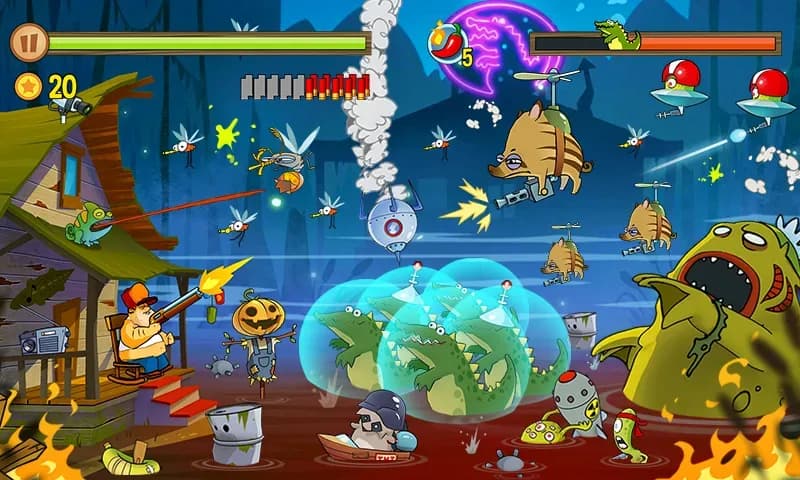 Swamp Attack مهكرة — لقطة شاشة 4