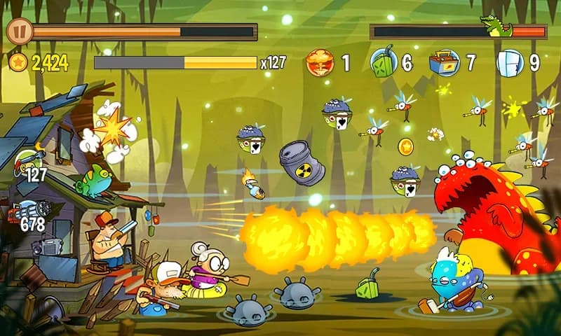 Swamp Attack مهكرة — لقطة شاشة 5