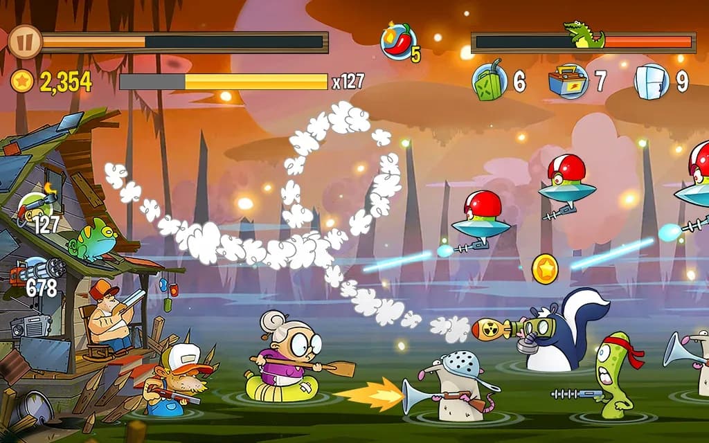 Swamp Attack مهكرة — لقطة شاشة 8