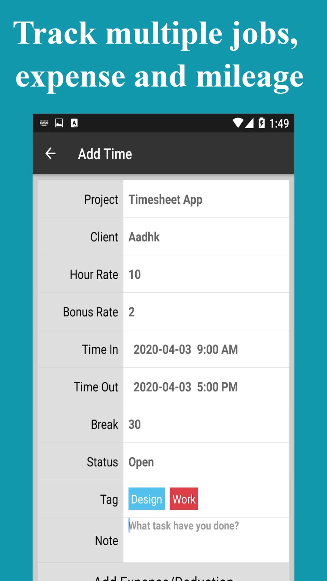 Timesheet مهكر — لقطة شاشة 7