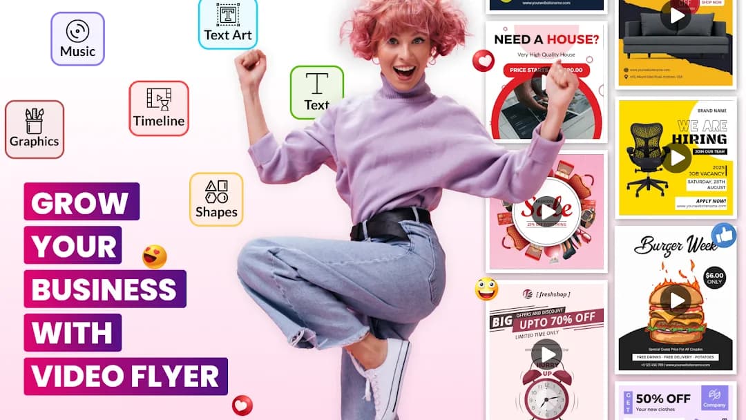 Video Flyer مهكر — لقطة شاشة 1