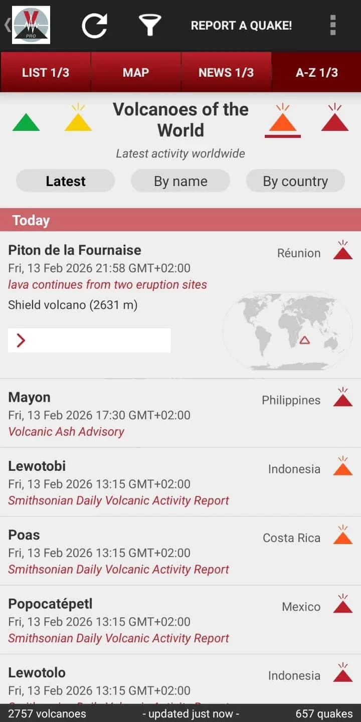 Volcanoes Earthquakes مهكر — لقطة شاشة 3