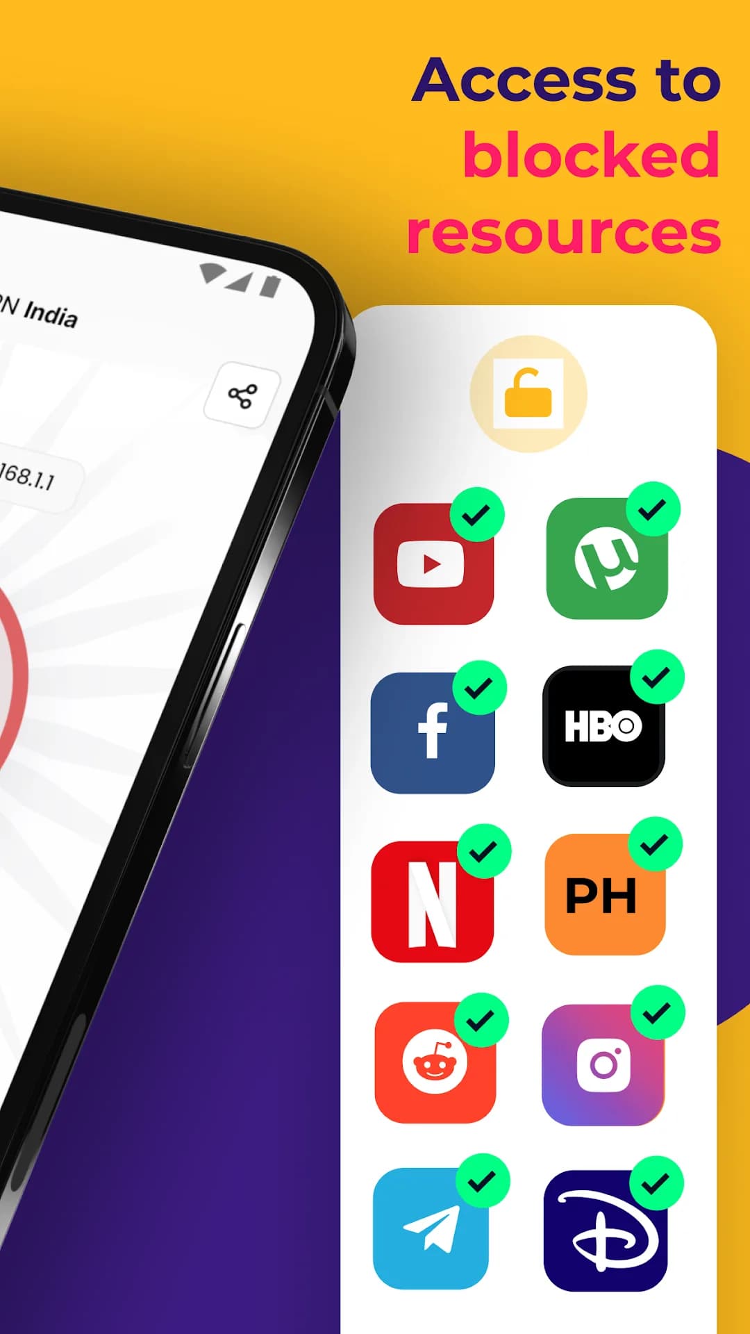 VPN India مهكر — لقطة شاشة 3