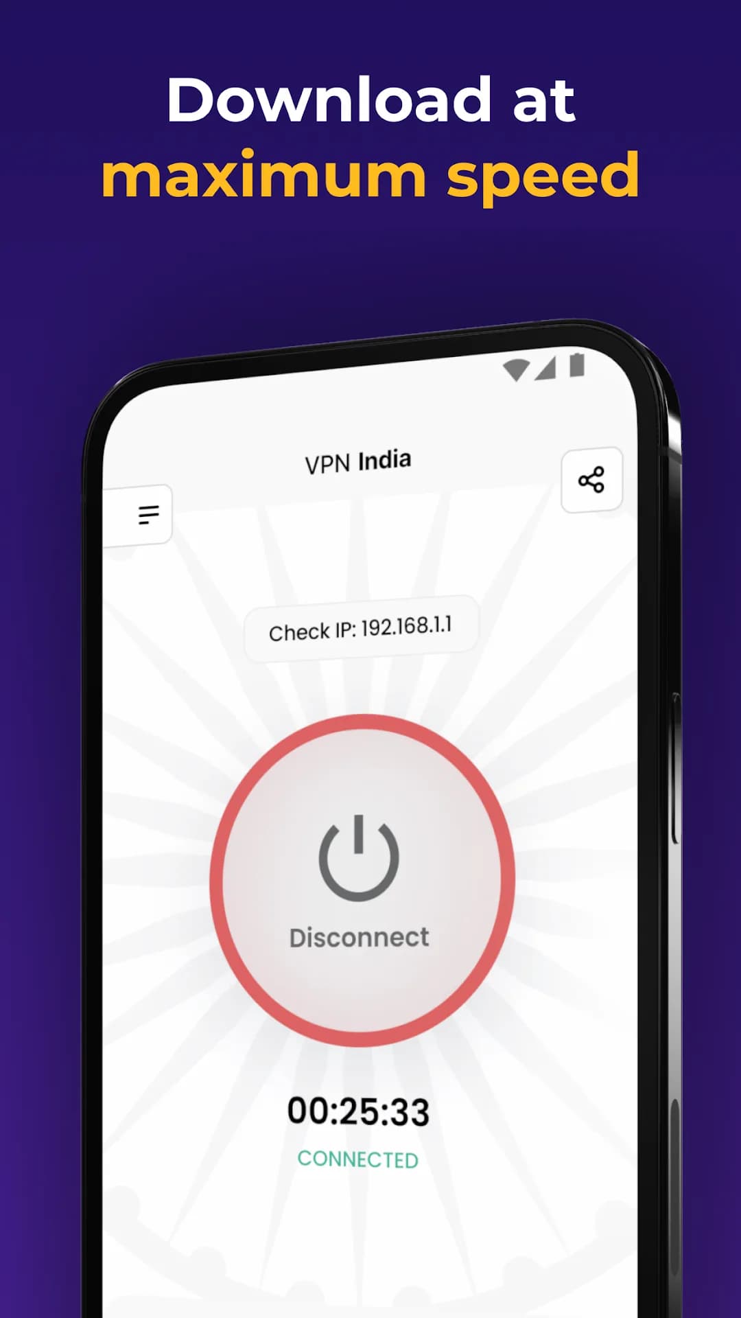 VPN India مهكر — لقطة شاشة 4