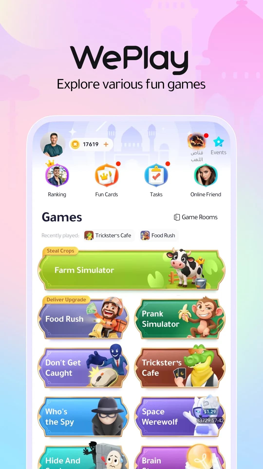 WePlay مهكرة — لقطة شاشة 1