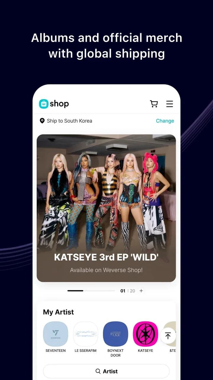 Weverse مهكر — لقطة شاشة 8