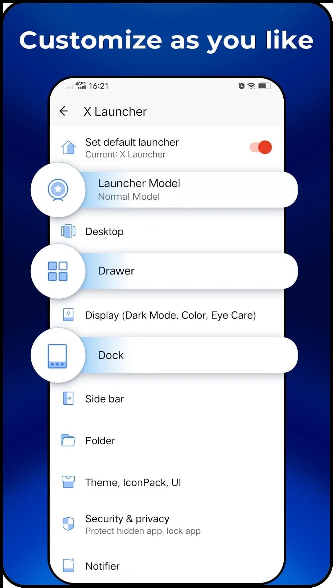 X Launcher مهكر — لقطة شاشة 5