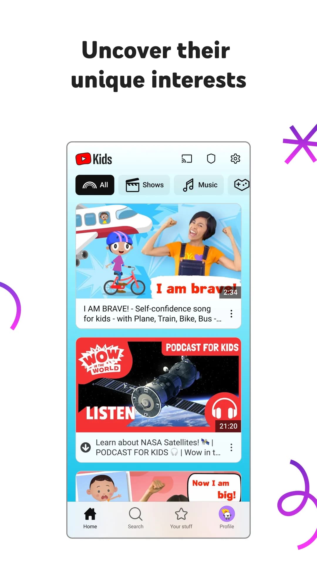 YouTube Kids مهكر — لقطة شاشة 1