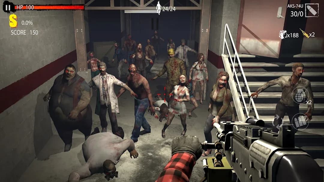 Zombie Hunter D-Day مهكرة — لقطة شاشة 2