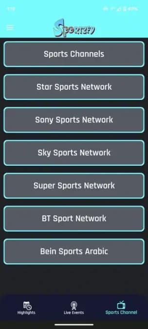 Sportzfy Tv مهكر — لقطة شاشة 4
