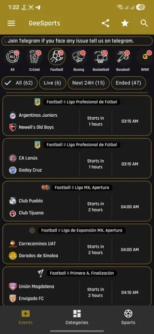 GeeSports مهكر — لقطة شاشة 2
