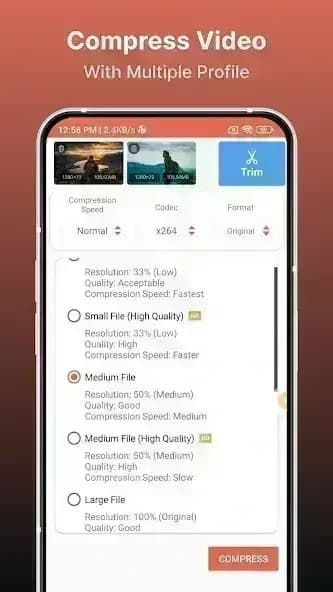 Video Compressor مهكر — لقطة شاشة 3