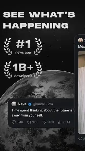 Twitter X Gold مهكره — لقطة شاشة 1