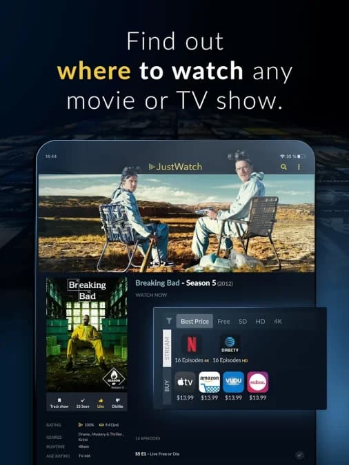 JustWatch مهكر — لقطة شاشة 1