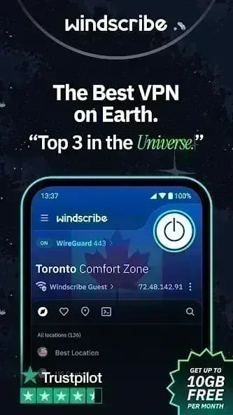 Windscribe مهكر — لقطة شاشة 10