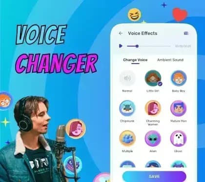 Voice Changer مهكر — لقطة شاشة 8