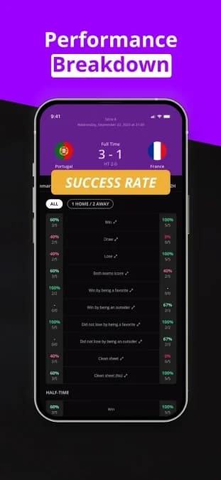 180Score Football Predictions مهكر — لقطة شاشة 4