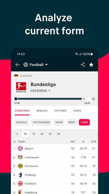 FlashScore مهكر — لقطة شاشة 3