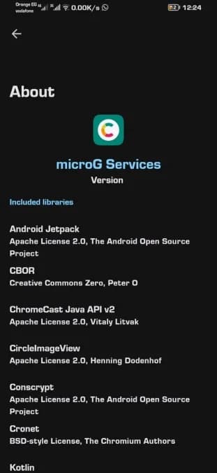 Vanced MicroG Services مهكره — لقطة شاشة 1
