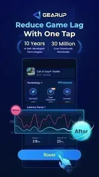 GearUP Game Booster مهكر — لقطة شاشة 1