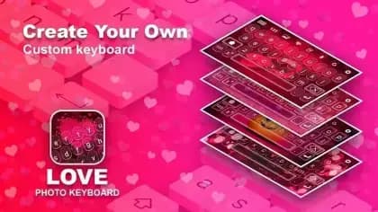 Love Photo Keyboard Theme مهكر — لقطة شاشة 3