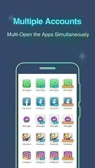 Multiple Accounts مهكر — لقطة شاشة 1