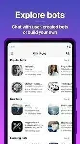 Poe Fast AI Chat مهكر — لقطة شاشة 5